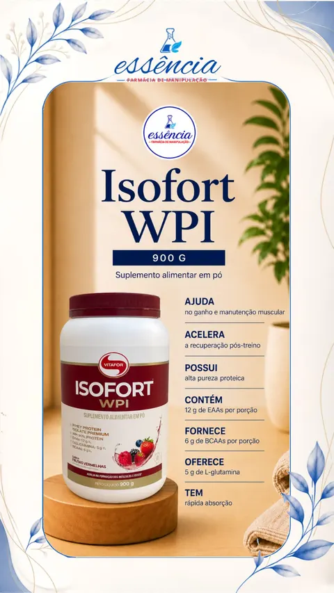 ISOFORT WPI, FRUTAS VERMELHAS 